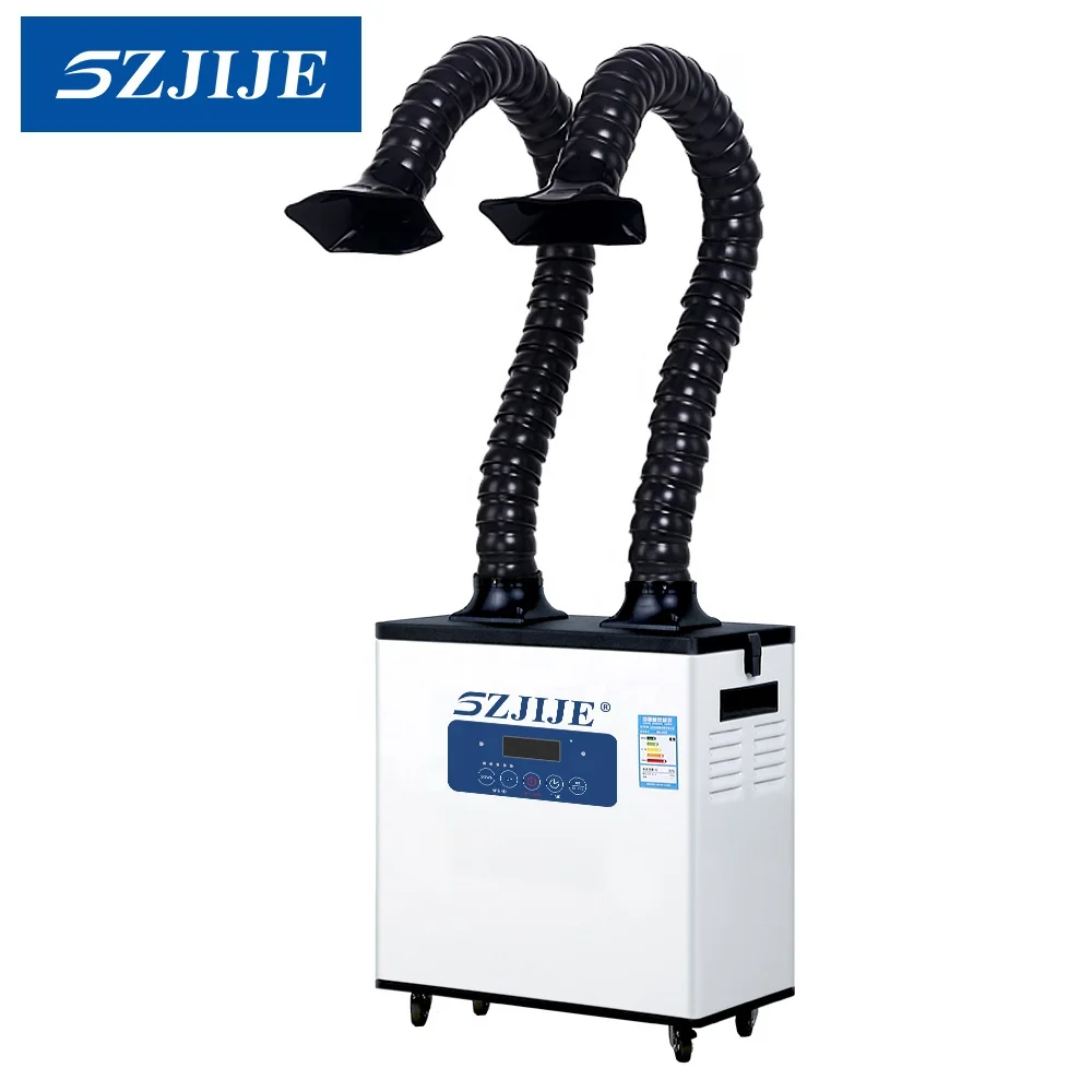 SZJIJE 200W Arms Soldering Fume Extractor Polishing Collector for Lab and Jewelry Workshops