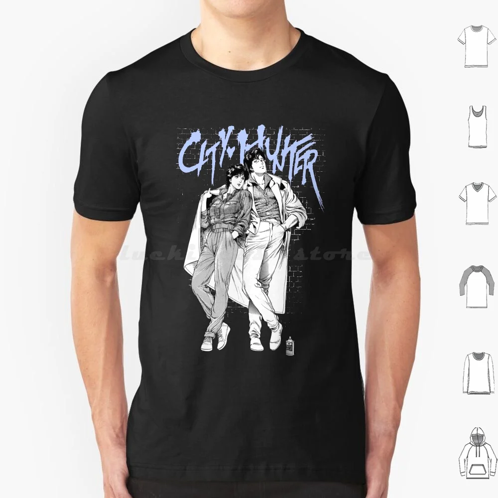 Camiseta City Hunter 6xl de algodón, camiseta genial de City Hunter, Anime Manga, estilo Retro Vintage de los años 80, Ryo Saeba Kaori Makimura