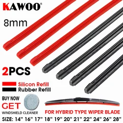 Car Wiper Blade Windscreen Rubber/Silicon Refill Strip 8mm 14