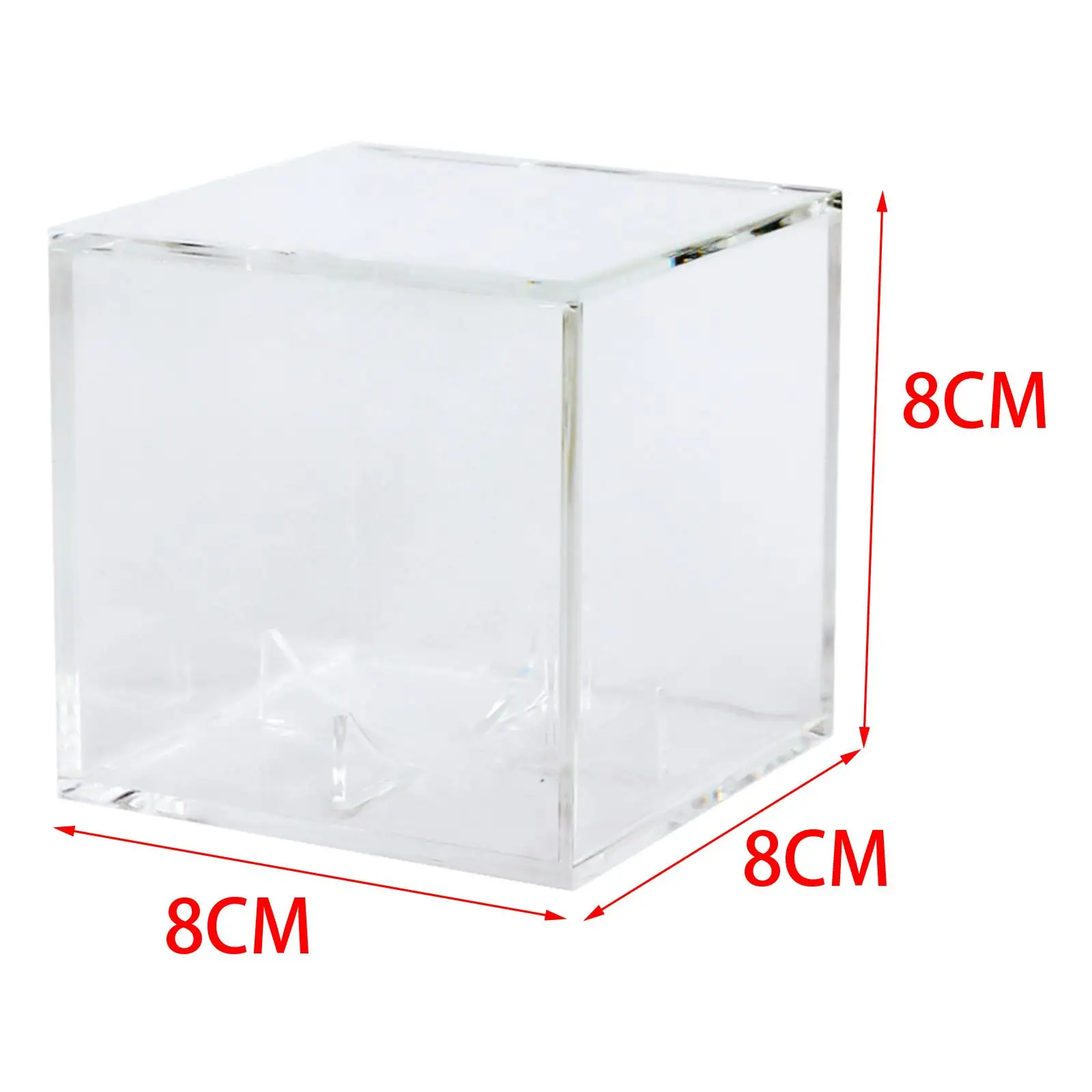 Baseball Holder Display Stand Showcase Cube 8cm Clear Acrylic Baseball Box