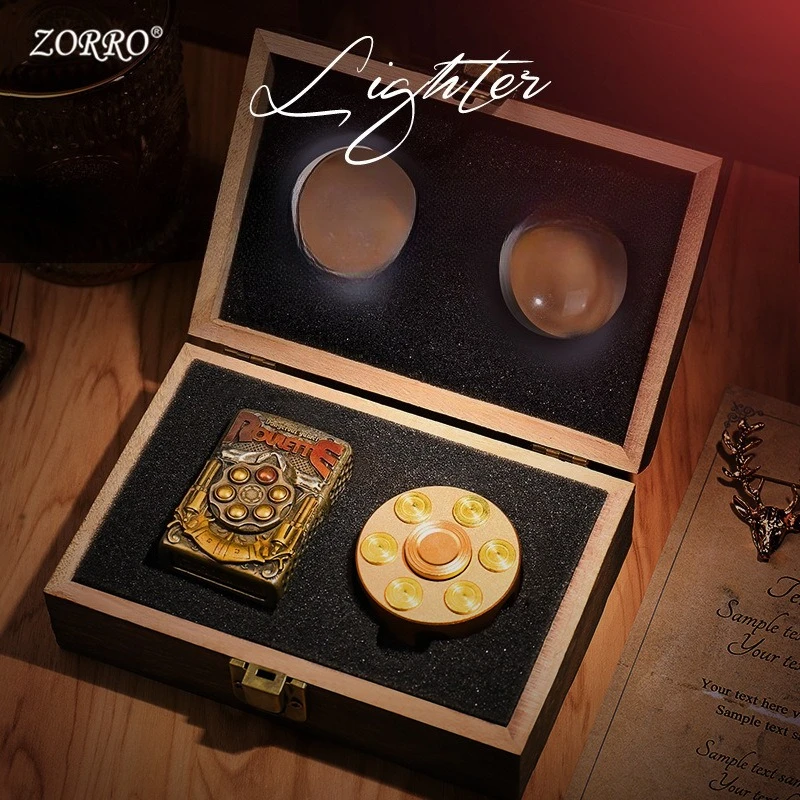 

ZORRO Kerosen Danger Game Top Lighter Luxury Exquisite Gift Box Commemorative Set