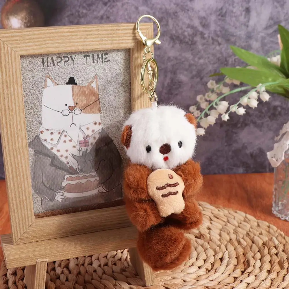 Animals Doll Cartoon Otter Keychain Decorations Keys Accessories Plush Otter Bag Pendant Soft Stuffed Bag Hanging Otter Keyring