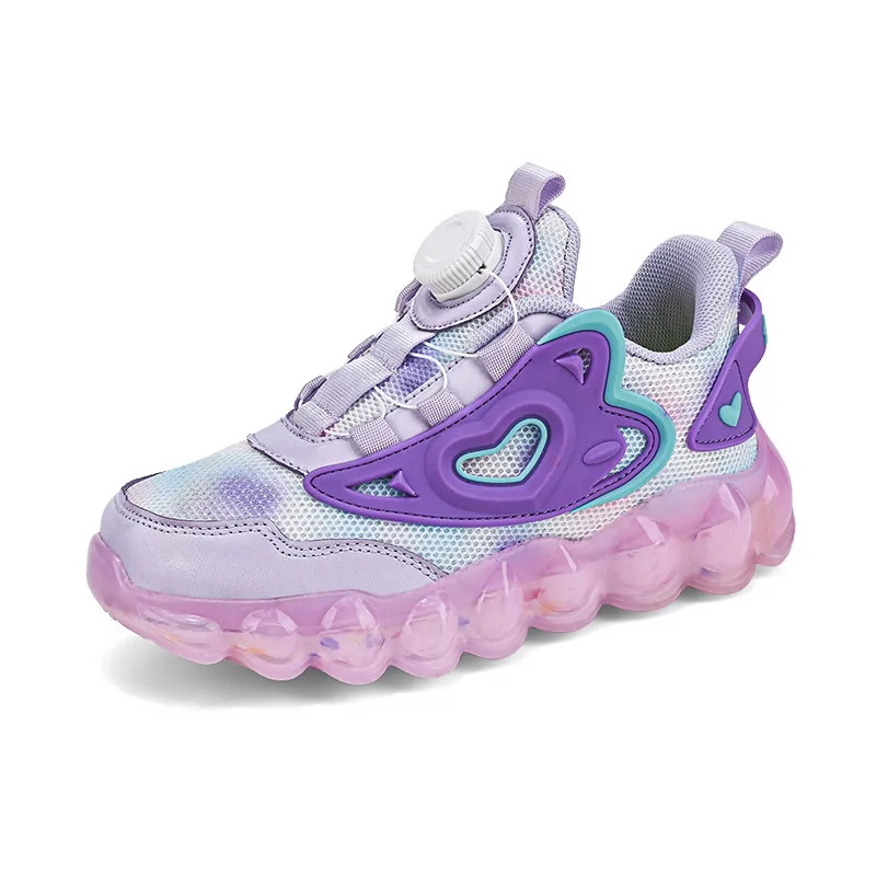 Kids Spring Sneakers Girls School Casual Shoes Outdoor Breathable Running Shoes Light Soft Tenis Pink Non-slip Children Shoes