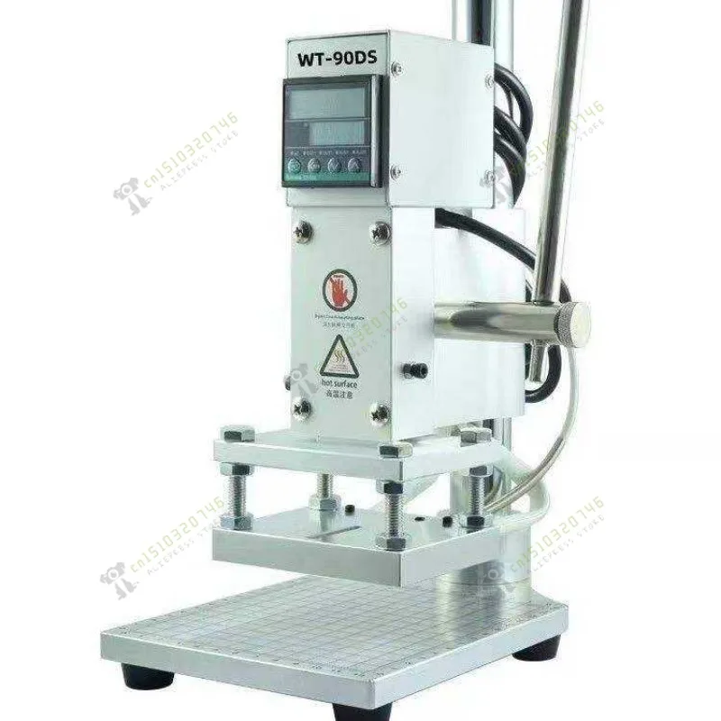 Hot Stamping Machine For Leather Embossing, Small Manual Digital Logo Leather PVC Card Papers Hot Branding Machine Tools WT-90DS