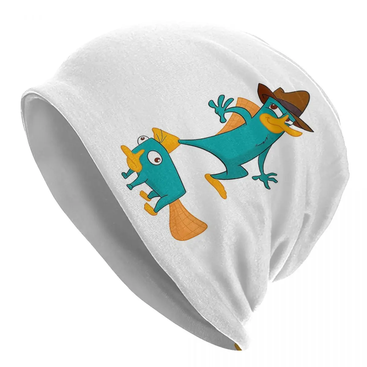 Perry The Platypus Warm Knitted Cap Fashion Bonnet Hat Autumn Winter Outdoor Beanies Hats for Unisex Adult