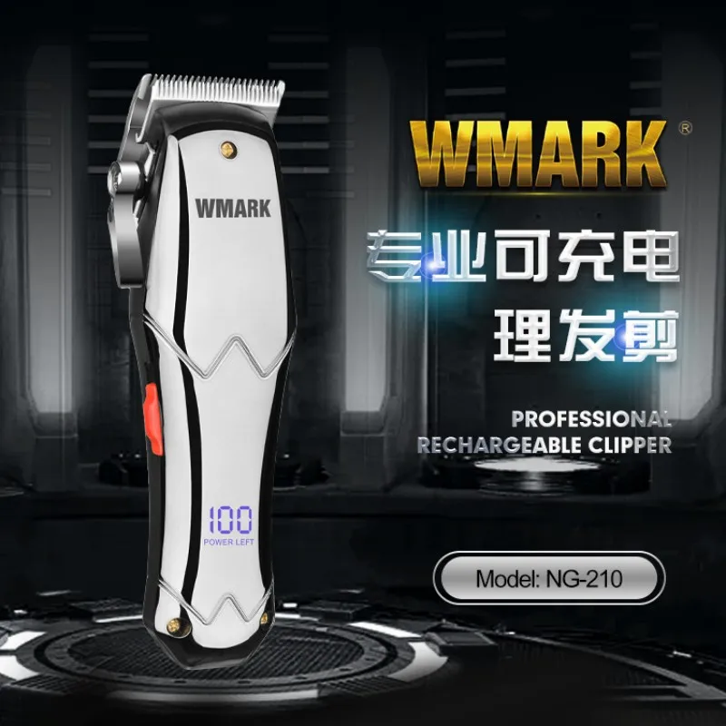 

2023 WMARK NG-210 All Metal Body 3CR13 Stainless Steel Taper Blades Professional Rechargeable Hair Clipper Trimmer For Men