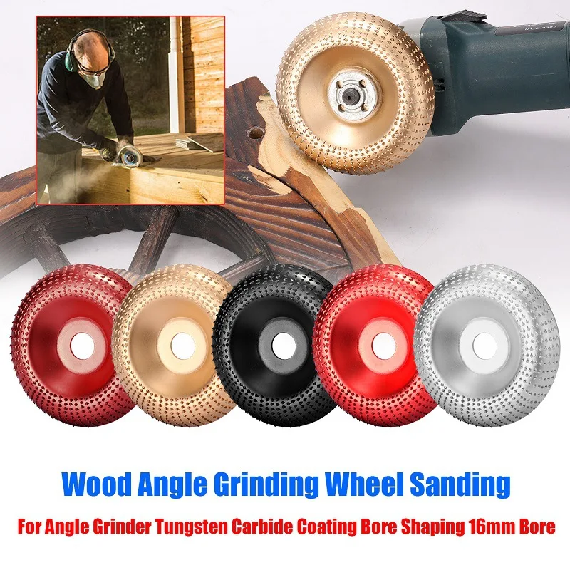 100mm Angle Grinder Wood Carving Disc Woodworking Sharpening Grinding Wheel Abrasive Tool Sanding Disc for 16/22mm Bore Grinder