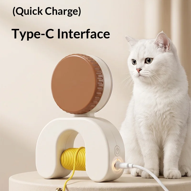 New Type Of Electric Cat Toy With Ropes Smart Hanging Door Auto Swing Feather Toy Self-entertainment And Cat-teasing Wonder