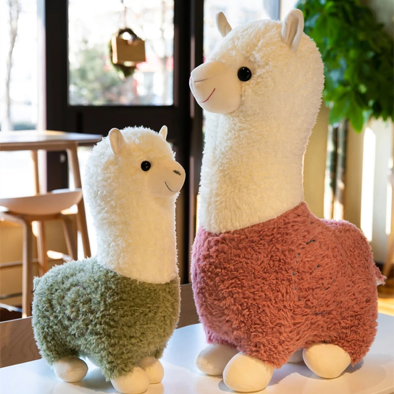 Juguetes de peluche de Alpaca gigante, muñecos de peluche suaves de animales de moda, silla de oficina, sofá, almohadas Kawaii, regalo de cumpleaños para niños y niñas