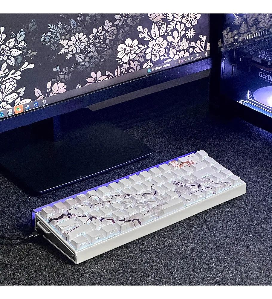 Marble Keycap Side Engraved Light Transmission Adapt Mega Lion MAD60/68 Steps from Ace68 Front X87 EZ63