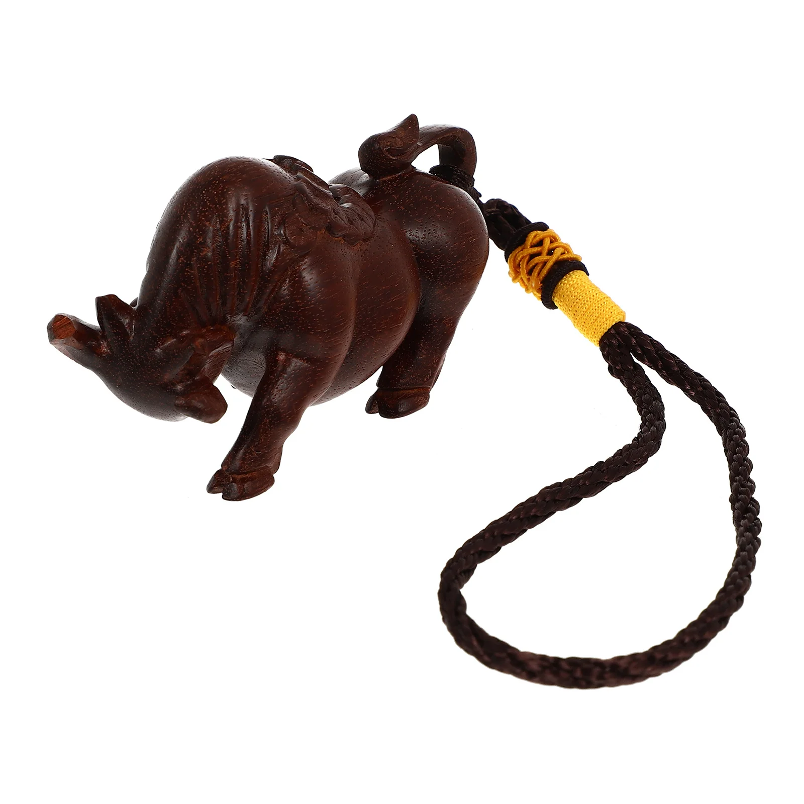 

Carving Bullfighting Sculpture Delicate Wooden Bullfighting Pendant Office Desktop Adorn Exquisite Carved Animal Shape