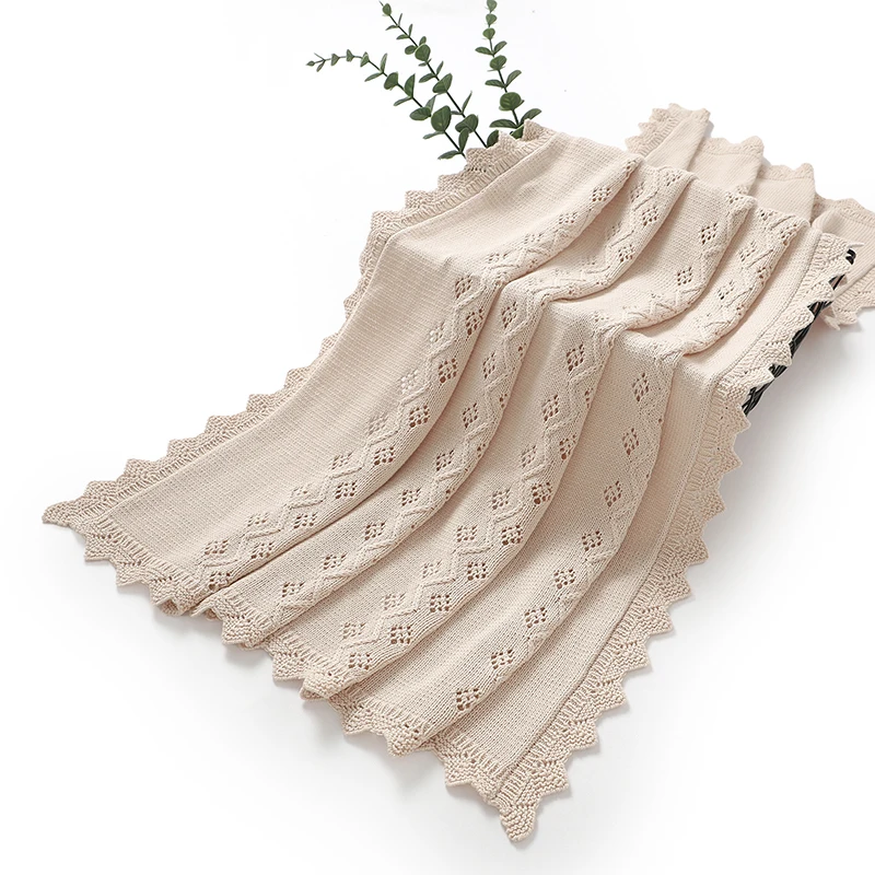 الوليد الطفل بطانية القطن متعددة الاستخدام محبوك الرضع أطفال بنين بنات النوم لحاف يغطي لعربة 90*70 سنتيمتر تلقي حصيرة #3