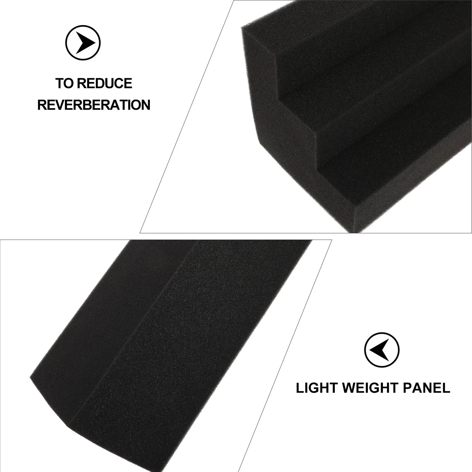

5 Pcs Acoustic Sound-absorbing Cotton The Corner Panel Bass Black Acoustical Wall Panels