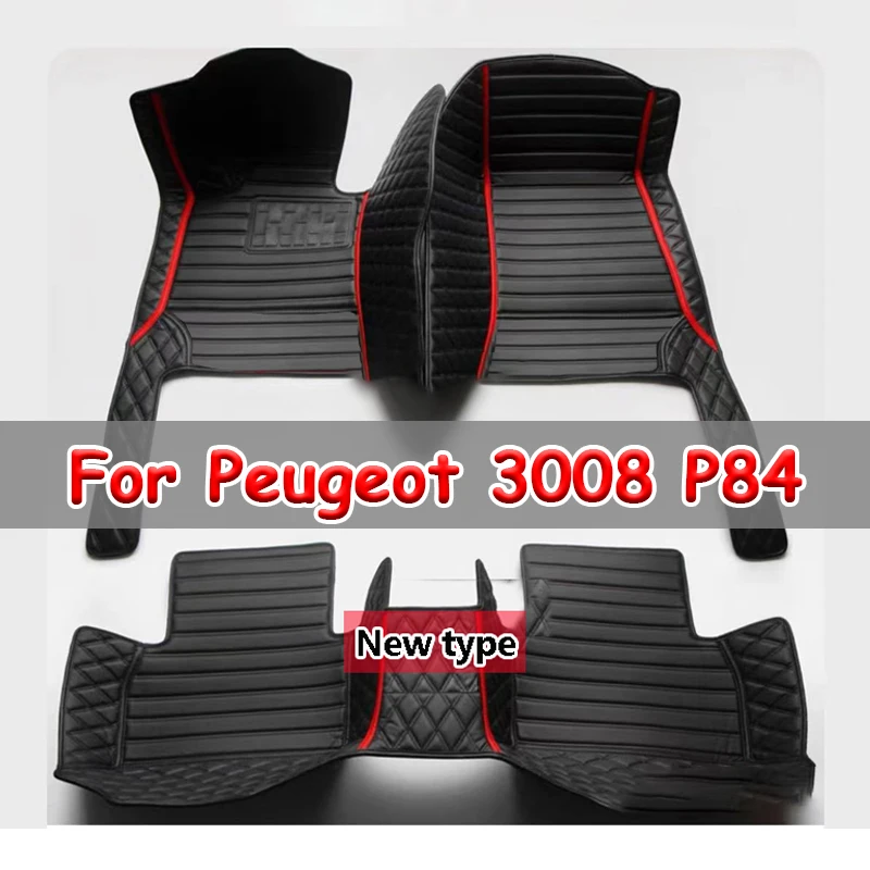 

Car Mats For Peugeot 3008 P84 2017~2023 Leather Floor Mat Carpets Protective Pad Rugs Interior Parts Car Accessories 2018 2019