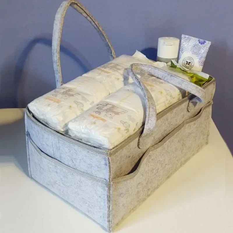 38*23*18cm Organizer Portable Holder Bag Baby Diaper Caddy for Changing Table and Car Nursery Essentials Storage Bins