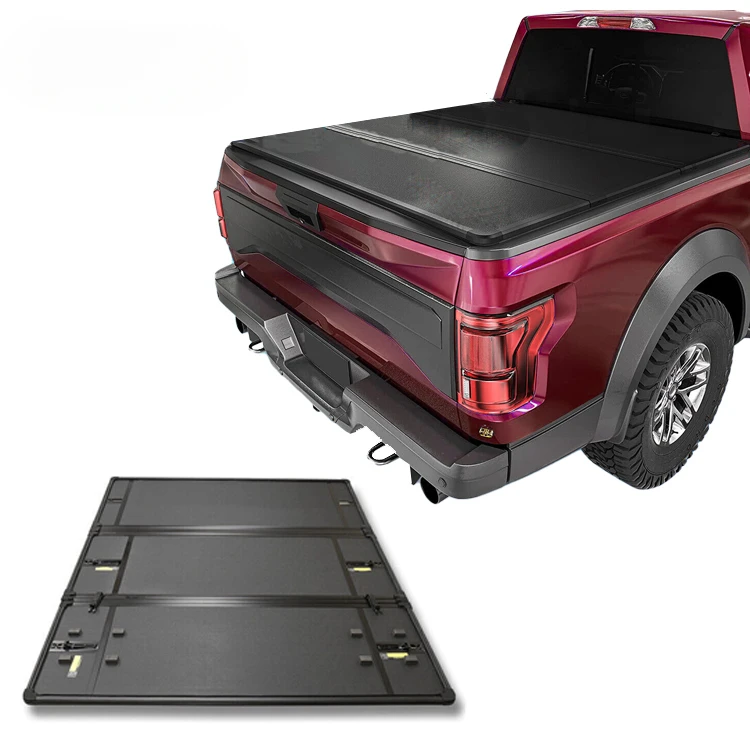 Pickup Truck Accessories Tri-fold Waterproof Tonneau Cover Pickup Truck Parts F150 5.5 Bed For Ford