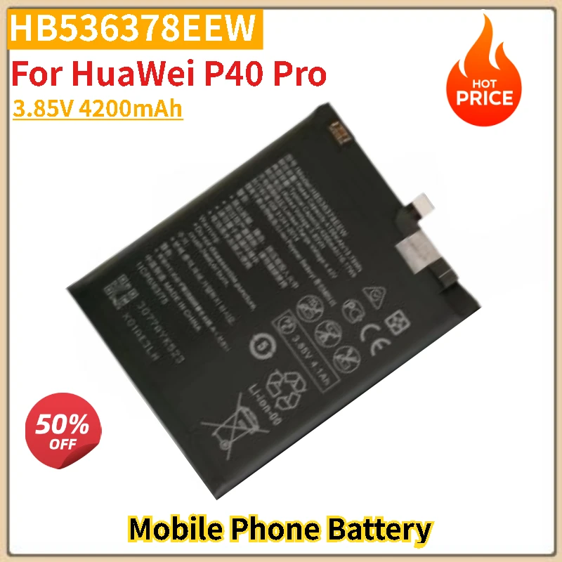 

HB536378EEW Mobile Phone Battery 3.85V 4200mAh For HuaWei P40 Pro Replacement Battery Brand-New High Quality