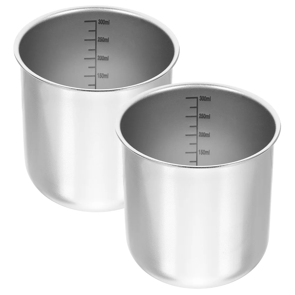 

2pcs Rice Measuring Cups Stainless Steel Kitchen Measuring Cup For Flour Beans Dairy Storage Container Baking Tool