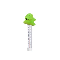 Floating Pool Thermometer Cartoon Animal Easy Read for Water Temperature with String for Outdoor Indoor Swimming Pools