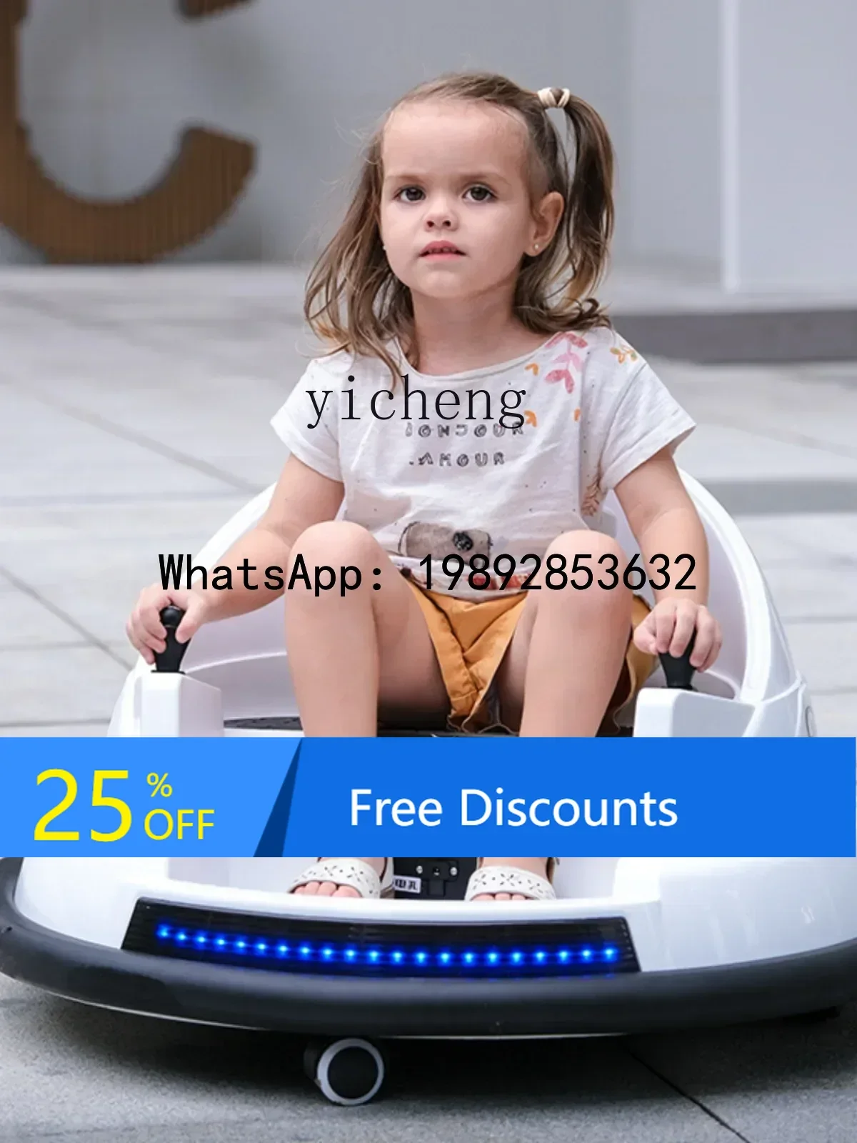 

AB Children's Electric Car Infant Bumper Car Baby's Stroller Four-Wheel Car with Remote Control