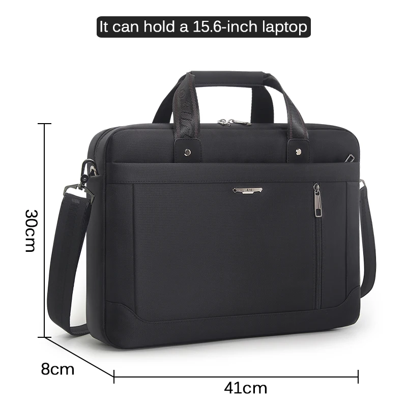 Large Briefcases For Men Canvas Tote Bag 15.6 Inch Laptop Case Waterproof Work Bags Business Mens Shoulder Bag Office Messenger