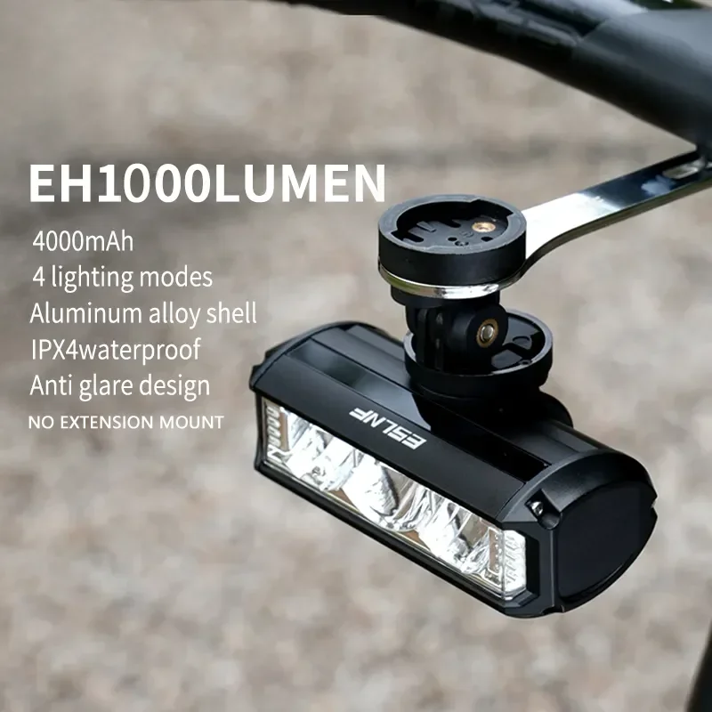 New Aluminum Alloy Waterproof Large Floodlight Type-C Rechargeable Mountain Bike Front Lights Bicycle Lights Bicycle Accessories