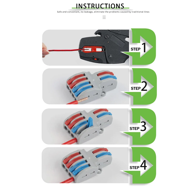 Quick Universal Compact Splitter Elektrokabel Kabelverbinder Leiter Push-in Home Terminal Block SPL ﻿ Für Verbindung