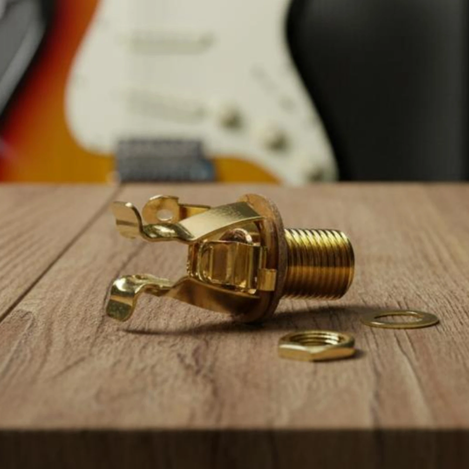 

Mono Connector Socket Double Lock Bass Output Connector Music Accessory Easy to Install Long-Lasting