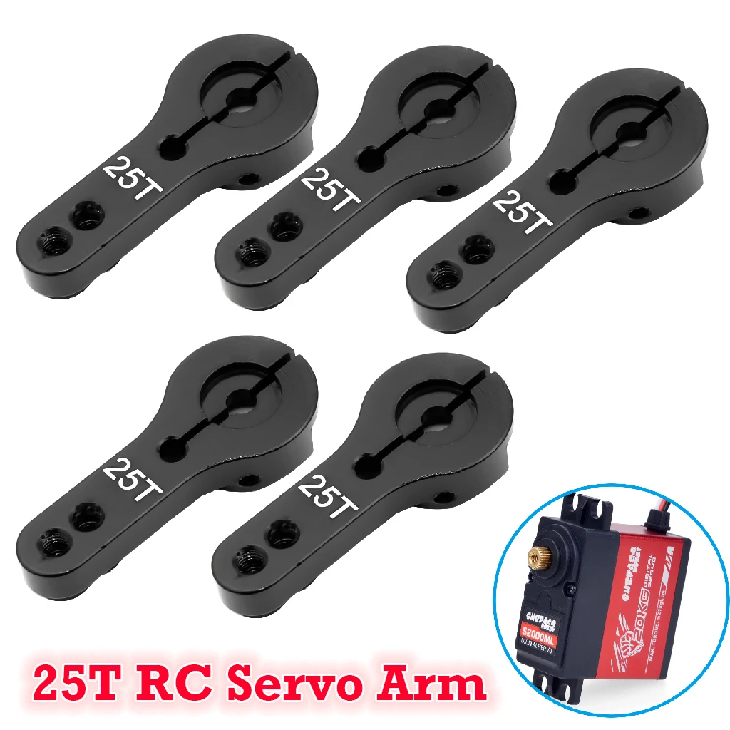 5pcs 25T M3 Metal RC Servo Arm Horn for MG995 Surpasshobby S0017M S0025M 25T Gear Servos