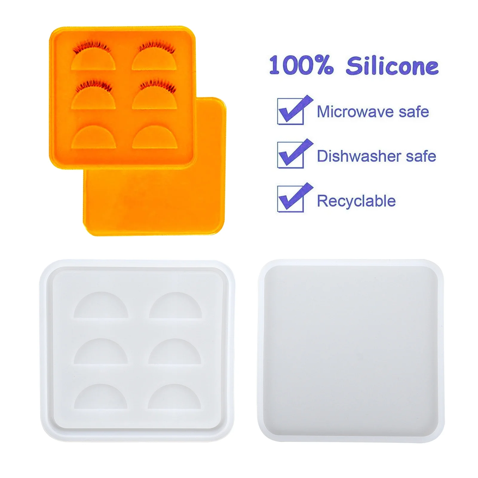 

Clear Silicone Eyelash Storage Box Mold with Lid Versatile DIY Epoxy Casting Mold for Tool Organizer Tool