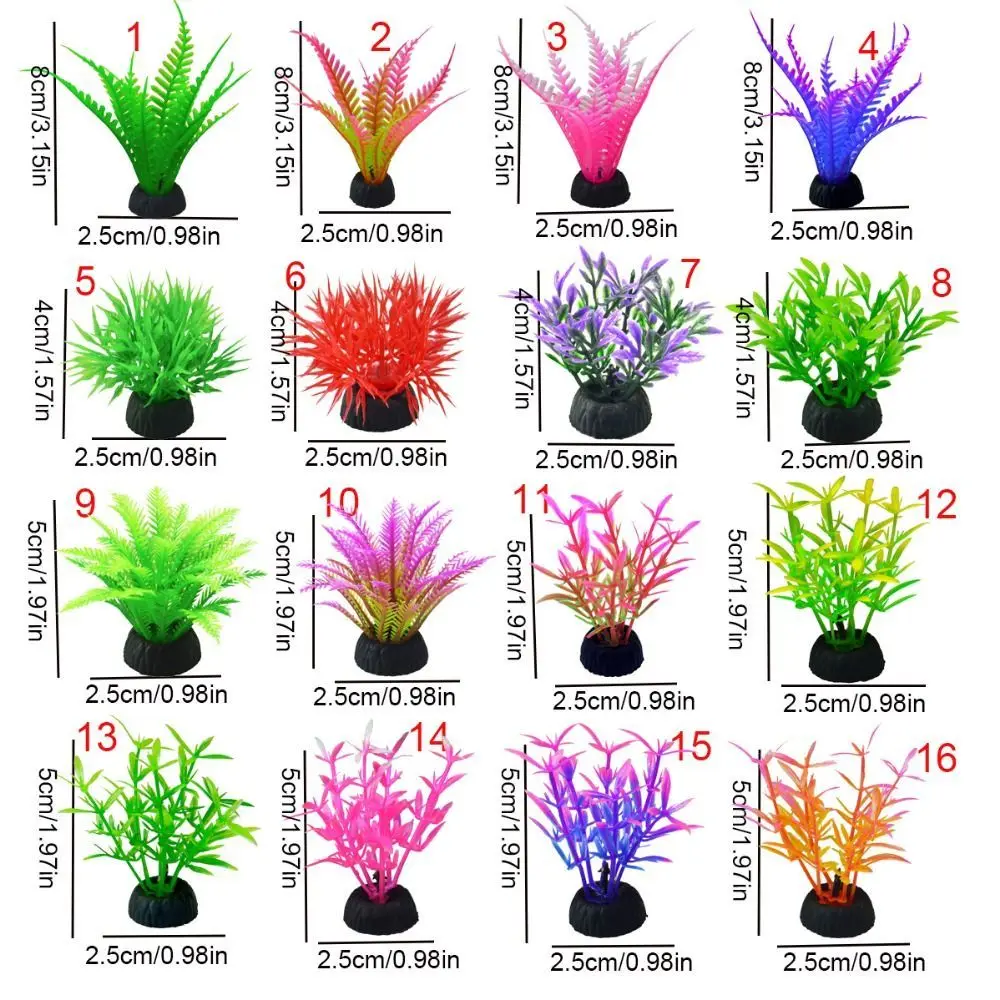 Decorative Artificial Aquatic Plants Mini Simulation Underwater Aquatic Plants Lifelike Plastic Fake Water Plants Landscaping