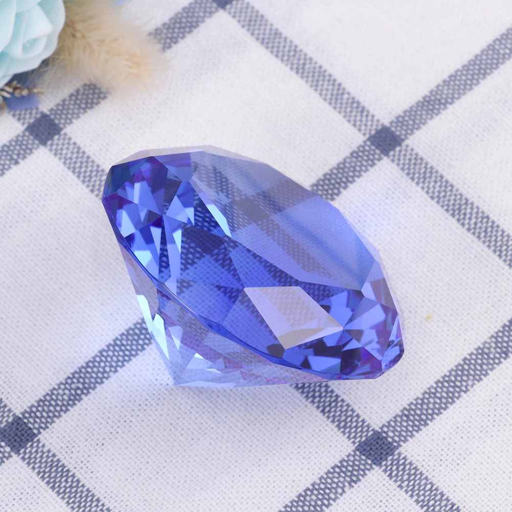 

40 Mm Crystal Decorations Centerpieces Colored Gems Filler Crystals Blue Artificial Diamonds Child