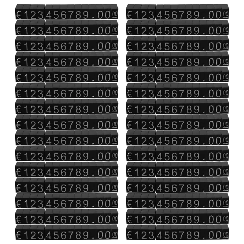 30 مجموعة من علامات عرض الأسعار للمكعبات البلاستيكية، متجر ملصقات إطار حامل أرقام قابل للتعديل