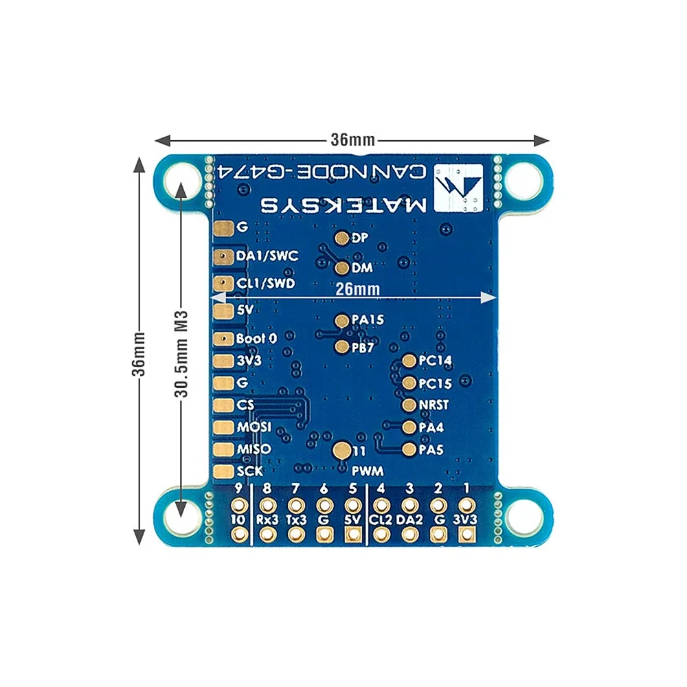 MATEK MATEKSYS AP_PERIPH CAN NODE CAN-G474 Z AP_Periph, Węzłem CAN, DroneCAN, G474, FDCAN 5Mbit/s dla RC FPV Drone