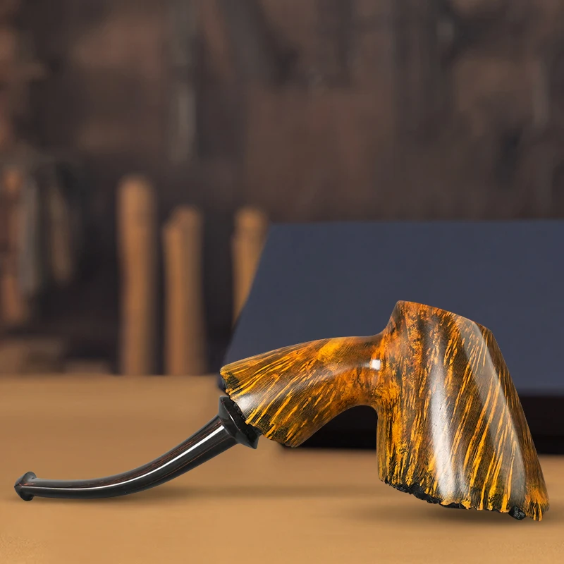 أنبوب تدخين مصنوع يدويًا من خشب البامبو ، سلسلة الخزامى ، كمامة الفم ، الخشب الصلب ، السعال الملون ، قطر 20 * #6