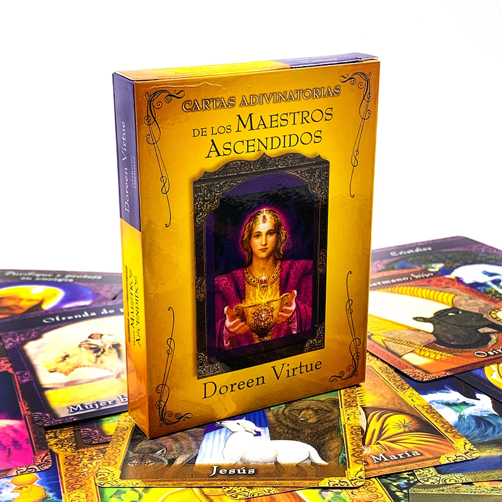 스페인어로 된 상승한 마스터 오라클 덱 44개 오라클 카드 가족과 친구들을 위한 레저 및 엔터테인먼트 카드 게임