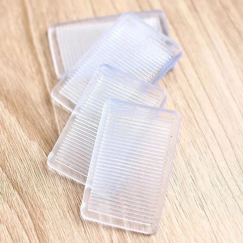 Transparent Wedge Furniture Leveling Pads Height Adjustable Shims for Table Sofa Cabinet Wardrobe Leg Stabilizer