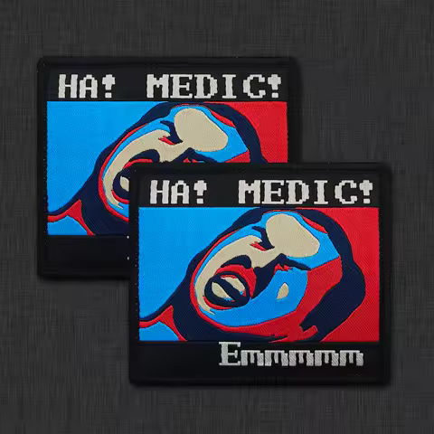 Handsome Energetic Guy Super Heavy Taste Beast Senior Ha MEDIC Embroidery Patch Tactical Funny Exaggerated Expression Badge