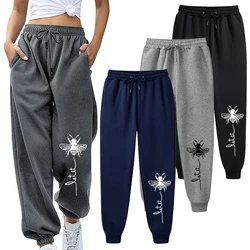 Womens Pants Loose Long Pants Outwear Fashion Letter Printed Trousers Spring Autumn Winter Sweatpants S-4XL
