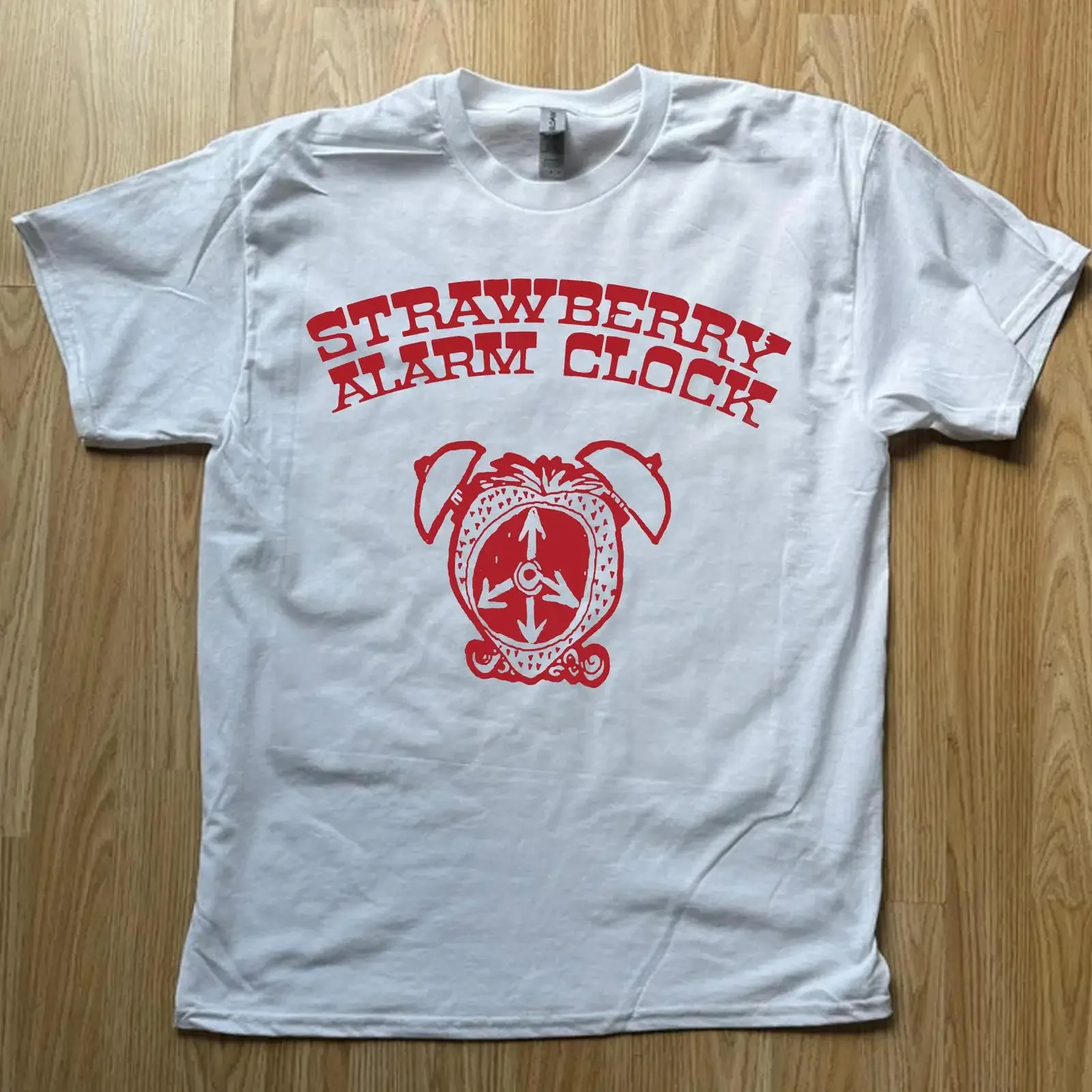 The Strawberry Alarm Clock Fan Art T Shirt vintage Washed designer clothes Top For Everyday Wear streetwear Stylish Unisex