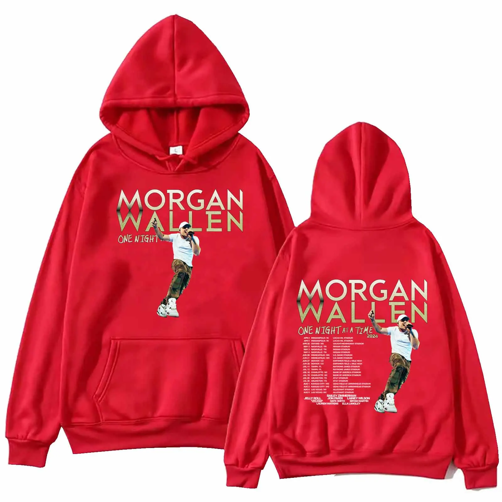 Morgan Wallen 2024 Tour Hoodie Harajuku Hip Hop Pullover Tops Sweatshirt Fans Gift