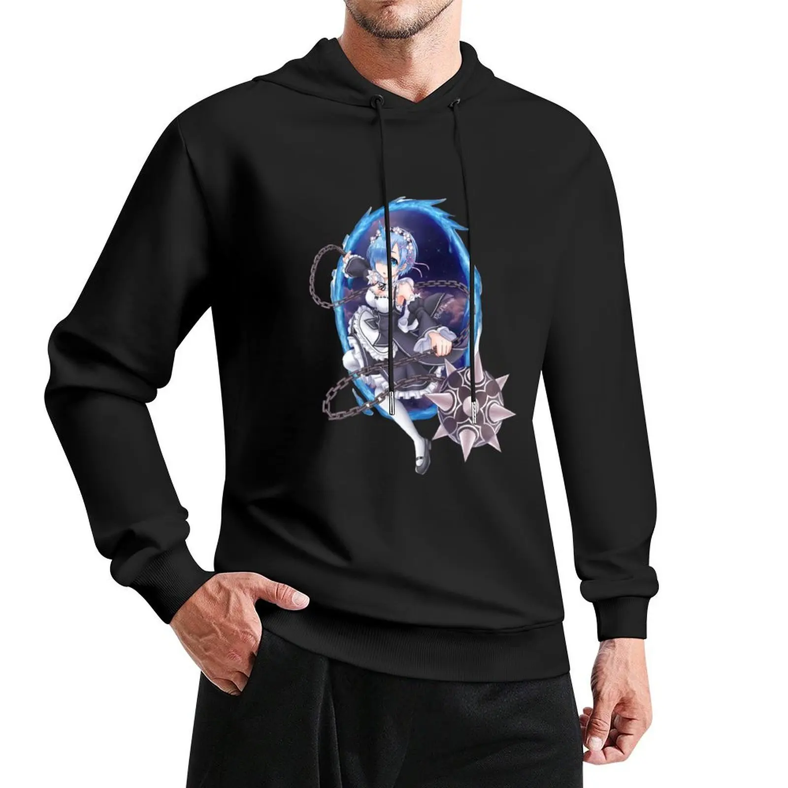 Rem (re zero) Hoodie fashion pria pakaian pria jaket musim gugur hoodie ukuran besar pria