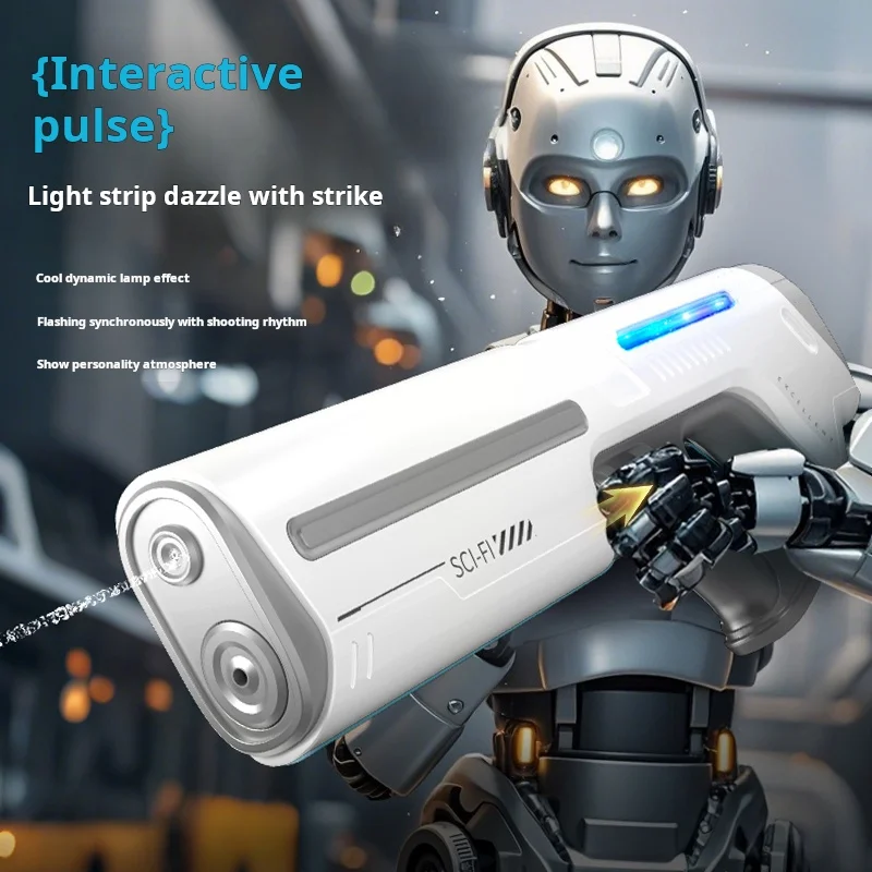 2025 التلقائي بالكامل مسدس تخزين المياه التلقائي امتصاص الماء الصيف لعبة للهواء الطلق بندقية مضيئة الكبار والأطفال اللعب هدية