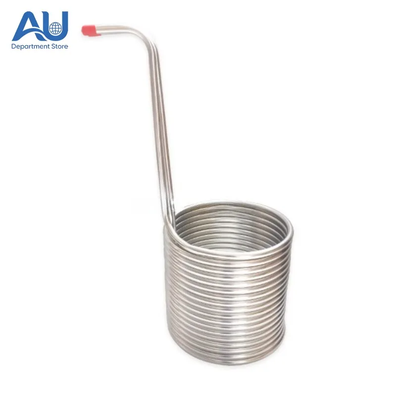 Stainless Steel Beer Cooling Coil Home Brew Fast Cooling Beverage Chiller Accessory 1/2'' Female NPT Ends Soda Refrigeration