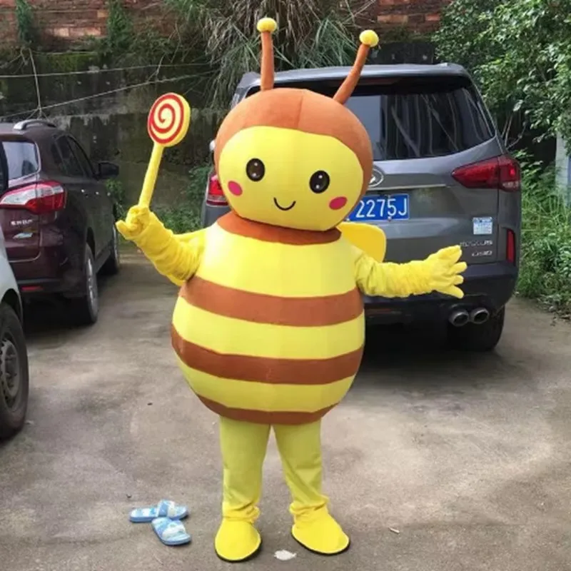 Maya Bienen-Maskottchen-Kostüm Honigbiene Erwachsenen-Cartoon-Charakter Cosplay-Outfit Anzug Insekten-Thema Werbe-Performance-Requisiten