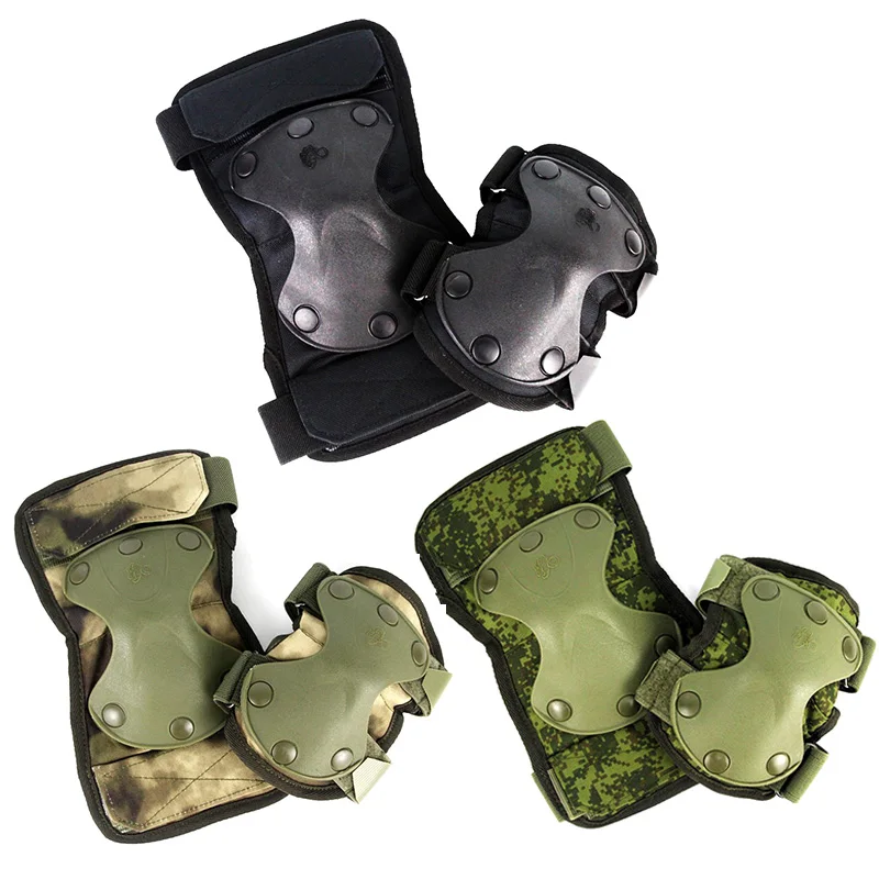 Russian Tactical Special Forces 6B51 Tactical Protection Small Green Man Camouflage Knee and Elbow Pads Russian Soldier Cosplay