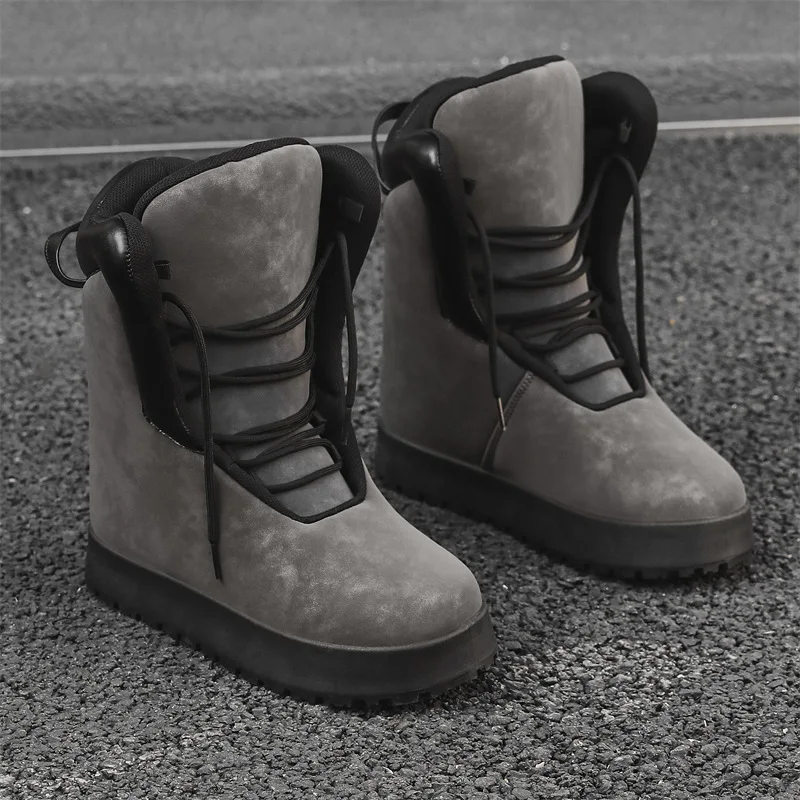 

New Autumn Winter Men's High Top Snow Boots Outdoor Street Thickened Cold Proof Warm Soft Non Slip Holiday Gifts Men's Long Boot