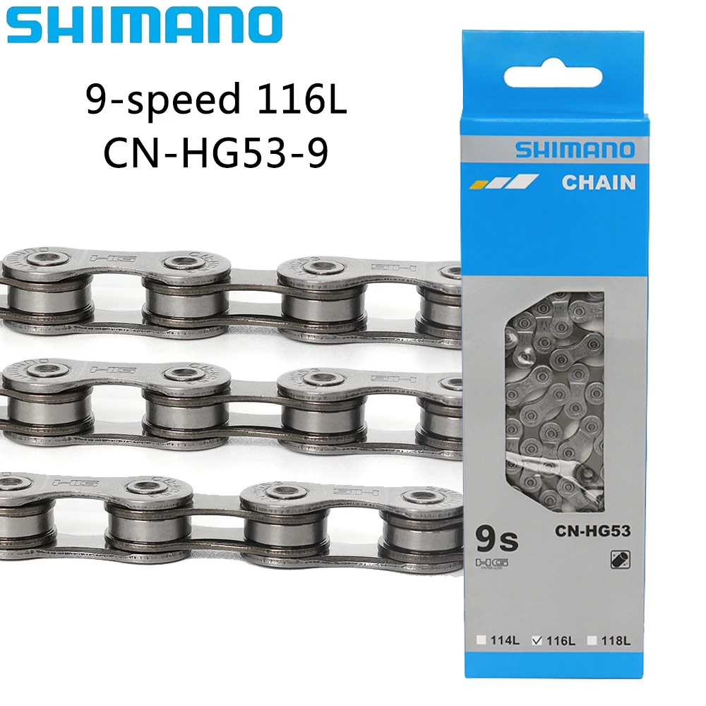 SHIMANO CAPREO CN-HG53 9 Speed Bike Chain Super Narrow HYPERGLIDE 116 Links MTB Bike Chain Original Bicycle Parts