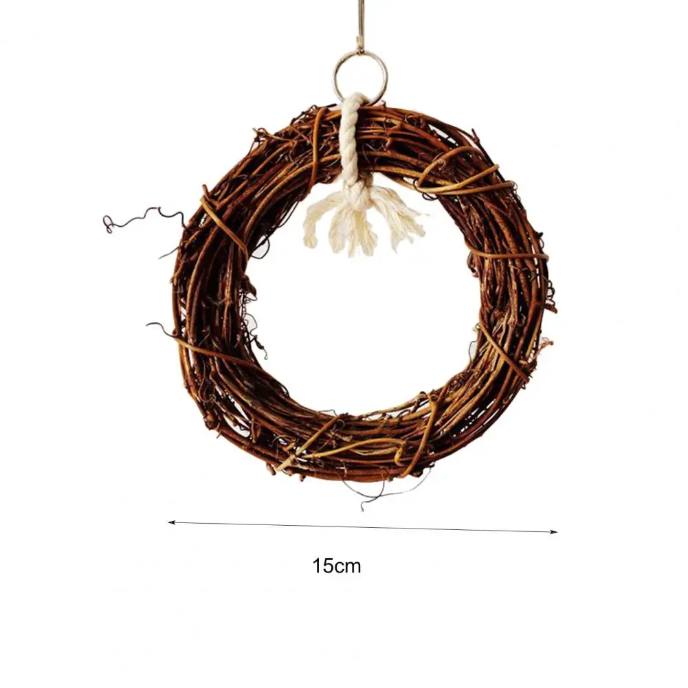 Rattan Toy Hanging 1Pcs 15cm Parrot Pet Bird Vine Swing Climbing Chew Bite Cage Ring Bird cage accessories Pet Decor Supplies