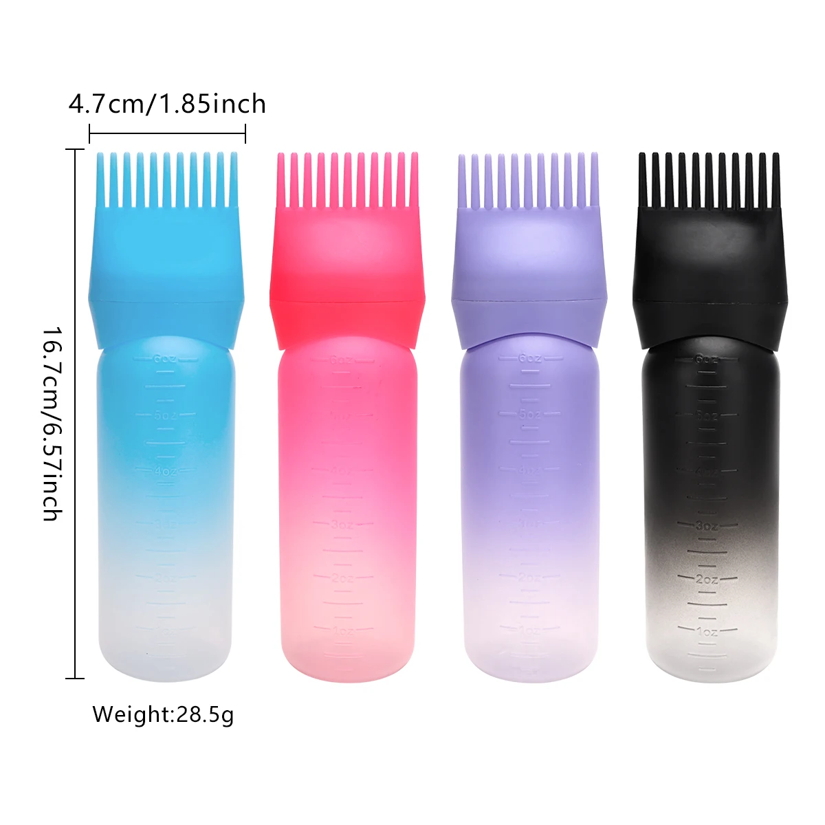 Barber Hair Root Massage Medicine Brush Hair Dye Applicator Bottle Refillable Scalp Applicator Comb Salon Home Coloring Supplies